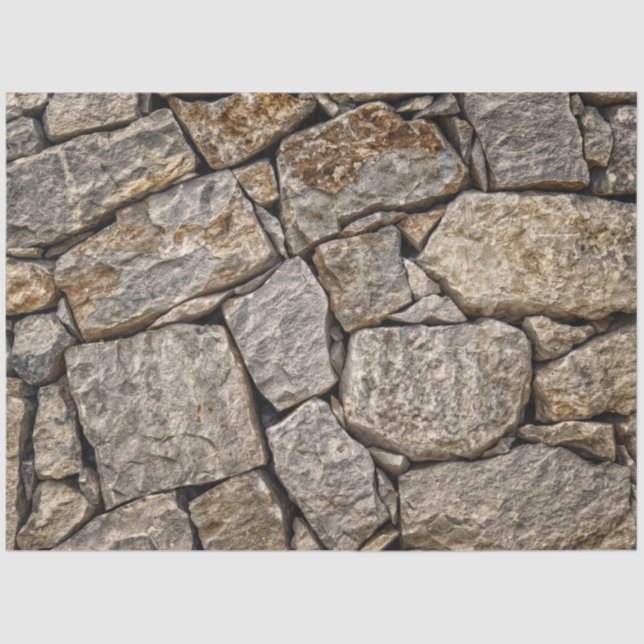 Stone Wall 2 Background 20x30 Decoupage Tissue Paper (Front)