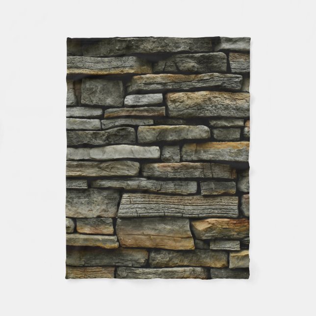 Stone wall fleece blanket (Front)