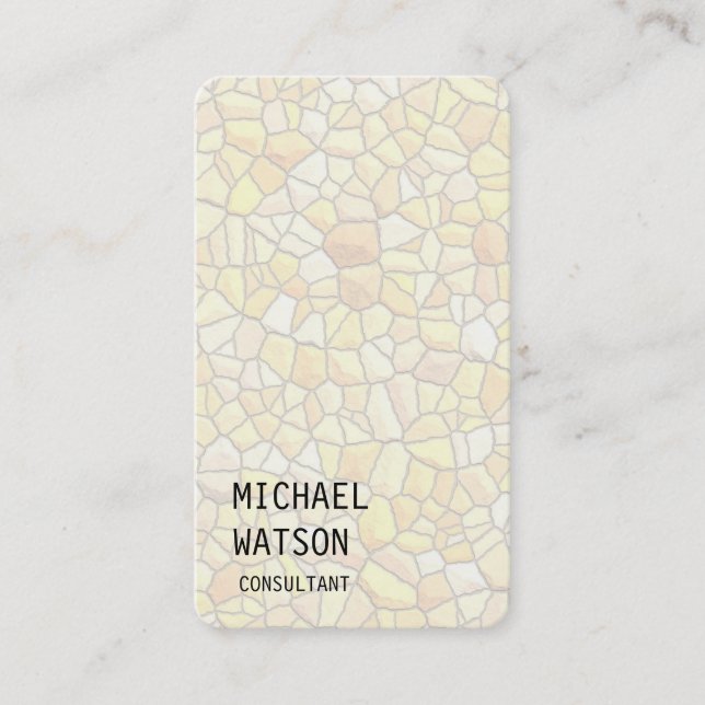 Stone Wall Pattern Simple Plain Trendy Consultant Business Card (Front)