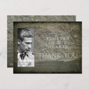 Stone wall Photo Frame Sympathy Thank You postcard