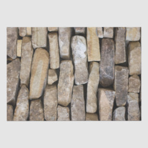 Stone Wall Stacked Rocks Tissue Paper