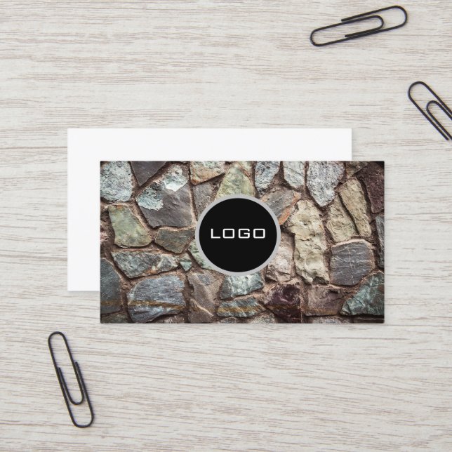 Stone wall texture business card (Front/Back In Situ)