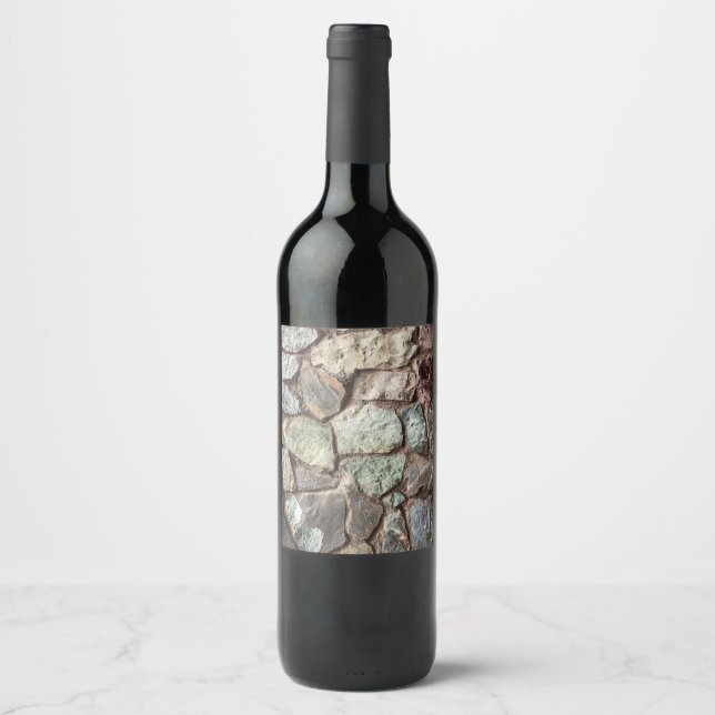 Stone wall texture wine label (Front)