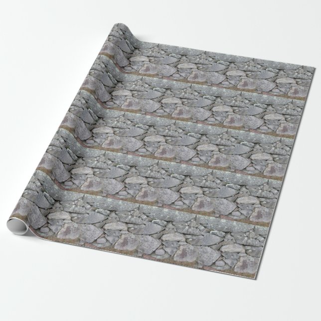 Stone Wall Wrapping Paper (Unrolled)