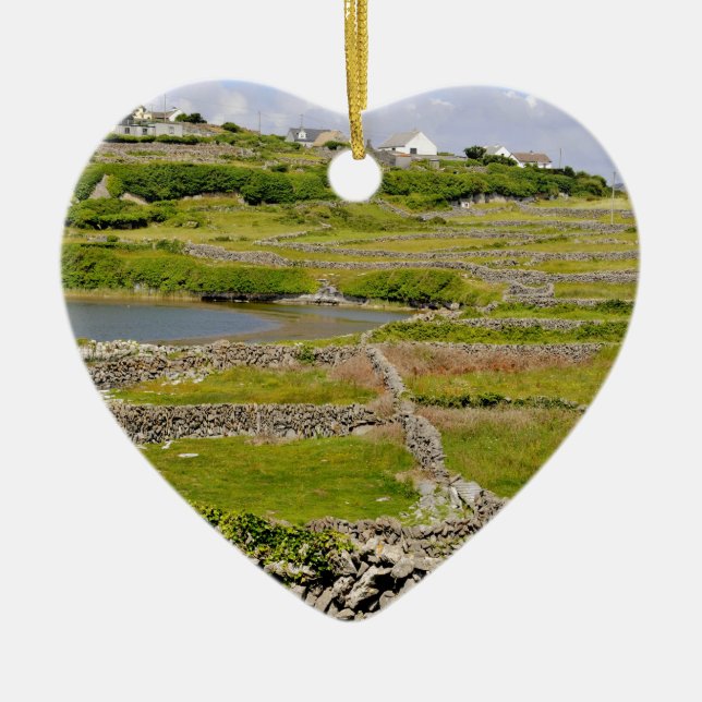 Stone Walls of Ireland Ceramic Ornament (Front)