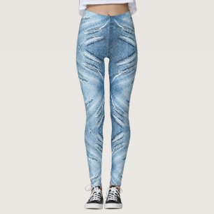 Stone Washed Worn Levi Look on Leggings