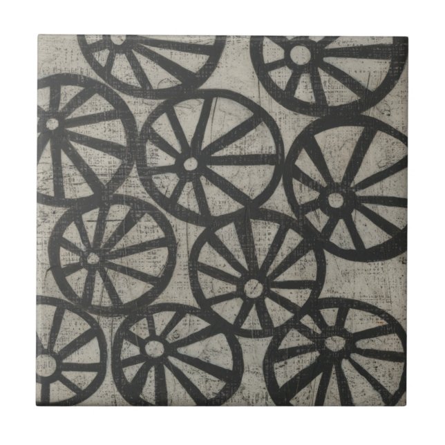 Stone - Wheels Ceramic Tile (Front)