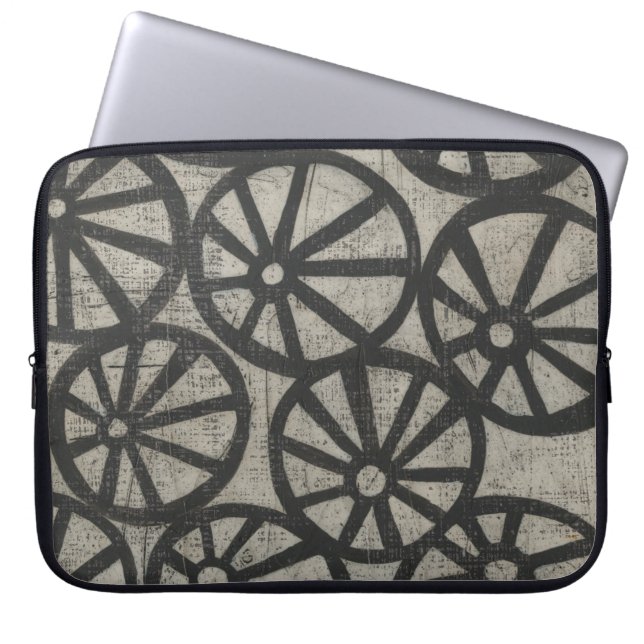 Stone - Wheels Laptop Sleeve (Front)