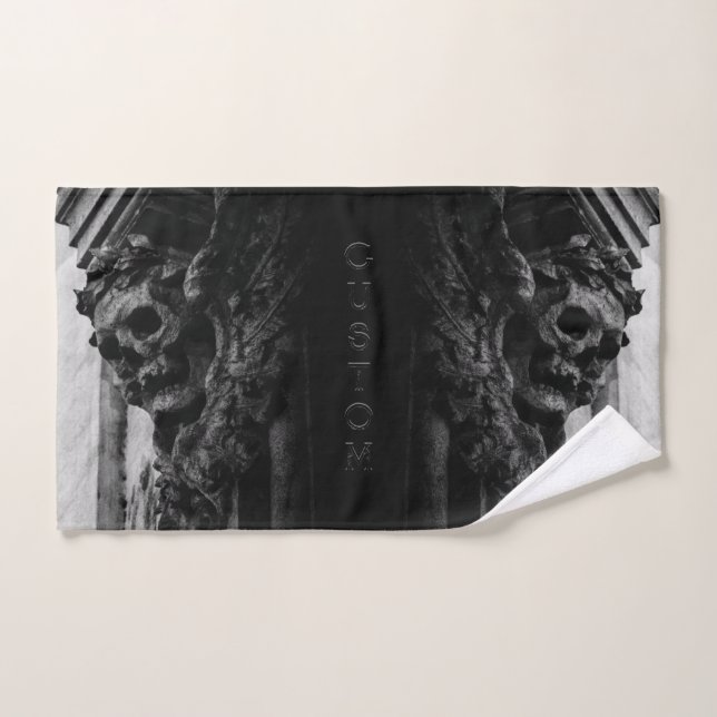 Stone Wings Skull Bath Towel Set (Hand Towel)