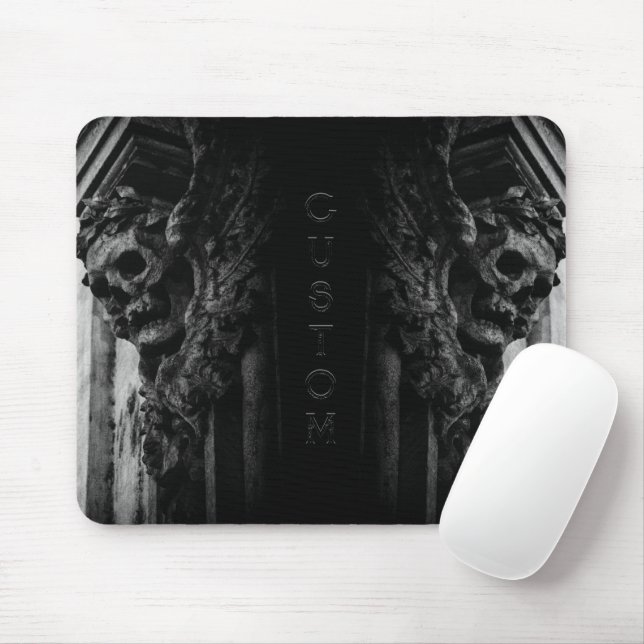 Stone Wings Skull Mouse Pad (With Mouse)