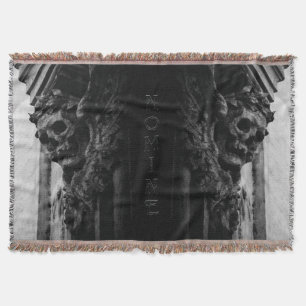 Stone Wings Skull Throw Blanket