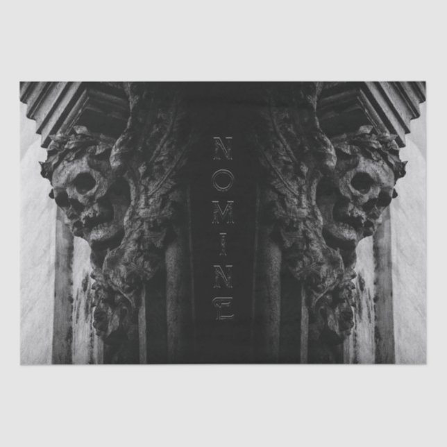 Stone Wings Skull Tissue Paper (Front)