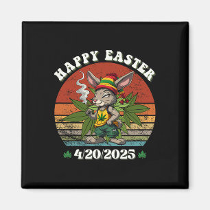 Stoned Easter Bunny With Joint Easter Day 4 Magnet