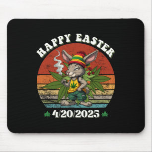 Stoned Easter Bunny With Joint Easter Day 4  Mouse Pad