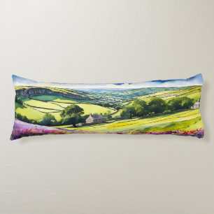 “Stonedale” Wide Landscape Yorkshire Dales Scene Body Cushion
