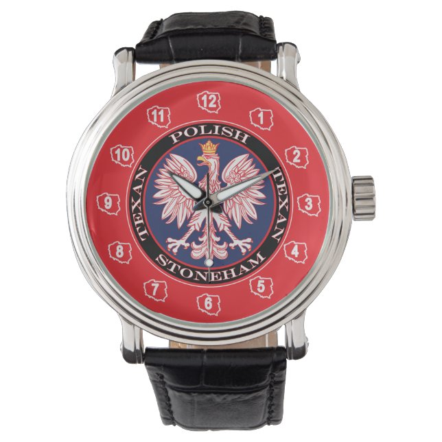 Stoneham Round Polish Texan Watch (Front)
