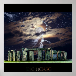 Stonehenge Ancient Standing Stones Mystical Art Poster