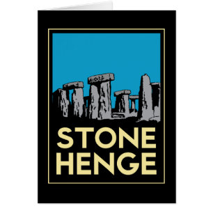 Stonehenge art deco travel poster