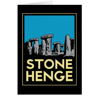 Stonehenge art deco travel poster