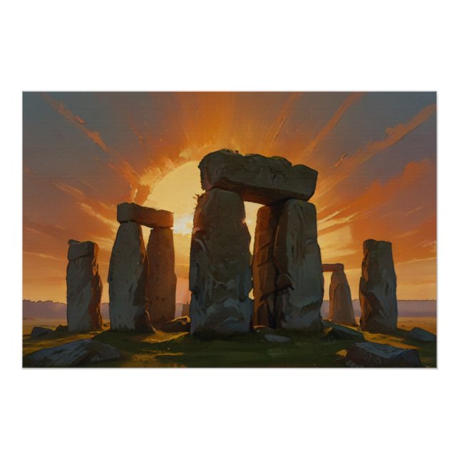 Stonehenge at sunrise poster (Front)