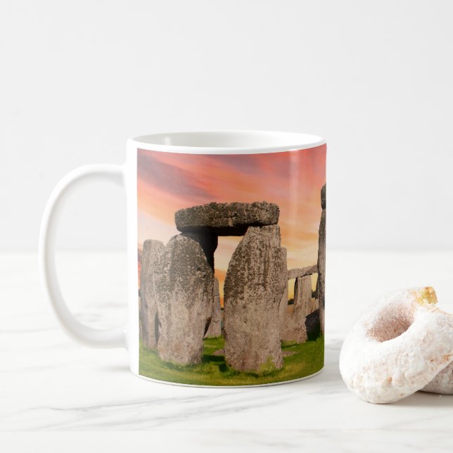 Stonehenge At Sunset Mug (With Donut)