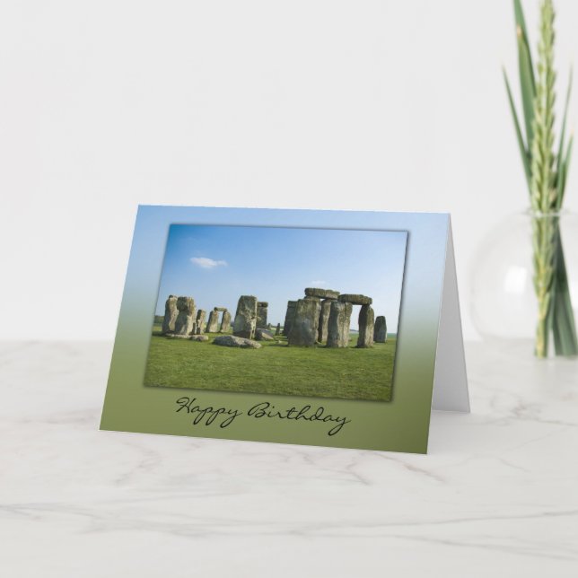 Stonehenge Birthday Card (Front)