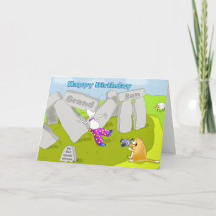 stonehenge birthday grandson card