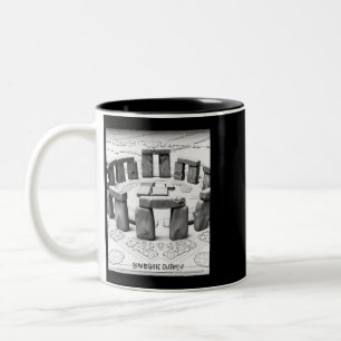 Stonehenge Blueprint Ancient Megalithic Sites Two-Tone Coffee Mug