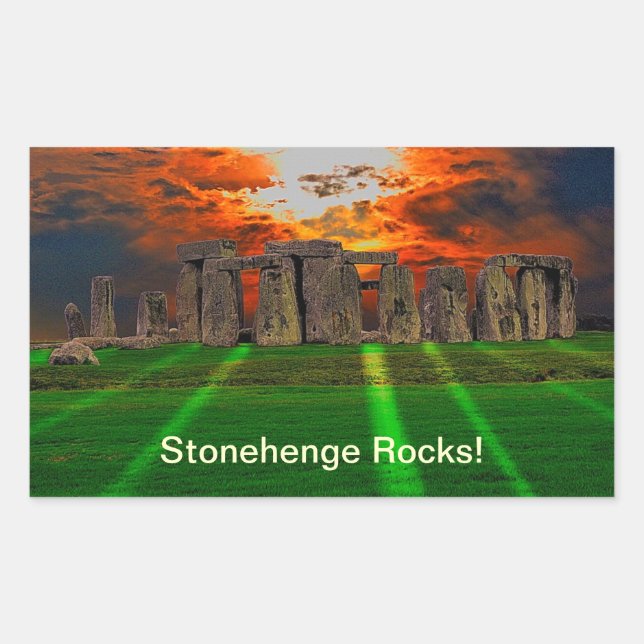 Stonehenge Celtic Standing Stones in Britain Rectangular Sticker (Front)