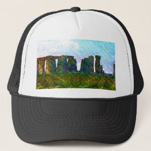 Stonehenge colour trucker hat
