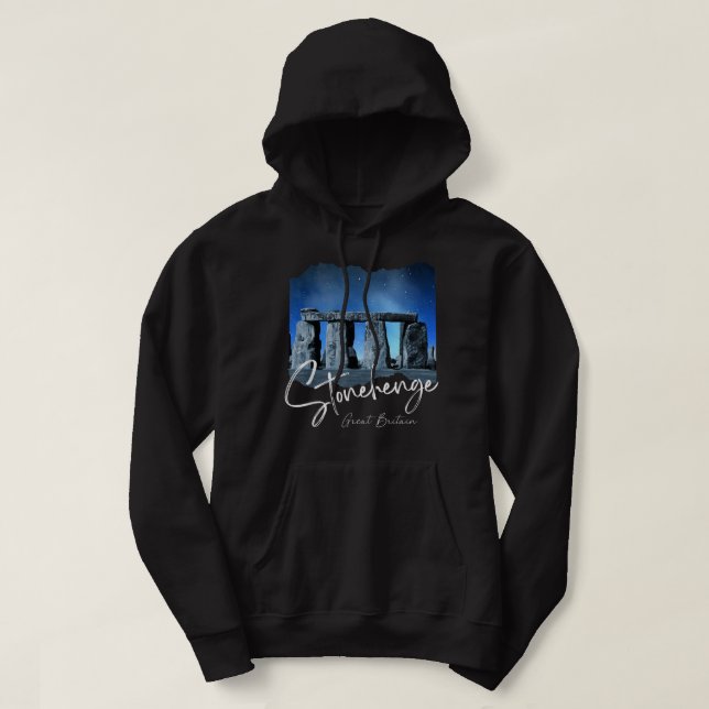 Stonehenge England Souvenir - Stonehenge At Night  Hoodie (Design Front)