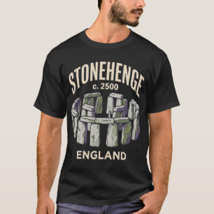 Stonehenge England Vintage Travel Poster Retro 70s T-Shirt