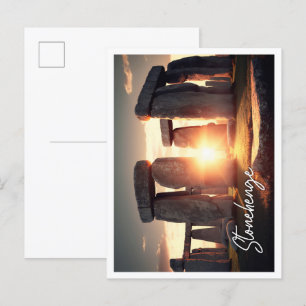 Stonehenge England with sunset Postcard