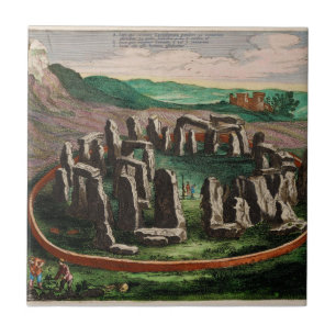 Stonehenge from Atlas Van Loon 1649 Ceramic Tile