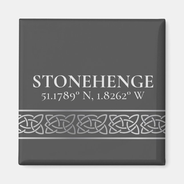 Stonehenge Latitude  Longitude Dark    Magnet (Front)