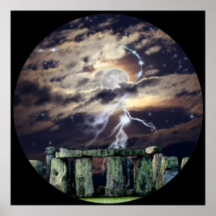 Stonehenge Mystical Druid Art Mytho-Fantasy Poster