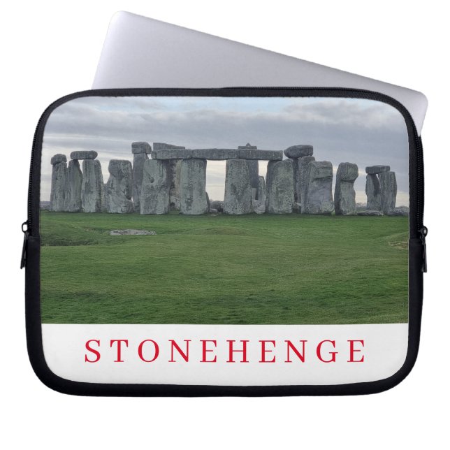 Stonehenge panoramic view laptop case (Front)