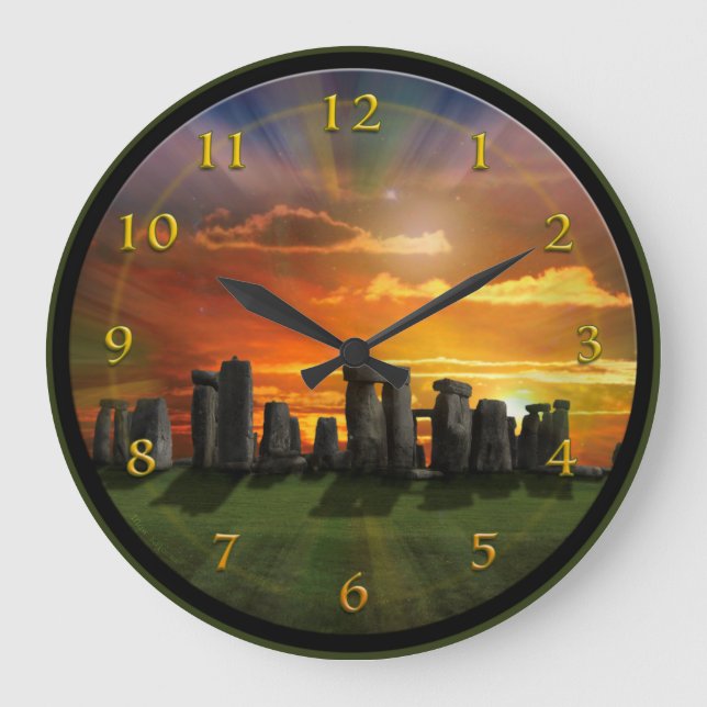 STONEHENGE Sight of Light Large Clock (Front)