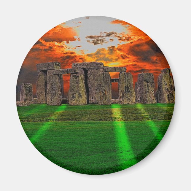 Stonehenge Standing Stones at Sunset Magnet (Front)