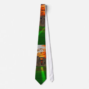 Stonehenge Standing Stones at Sunset Tie