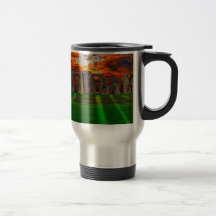 Stonehenge Standing Stones at Sunset Travel Mug
