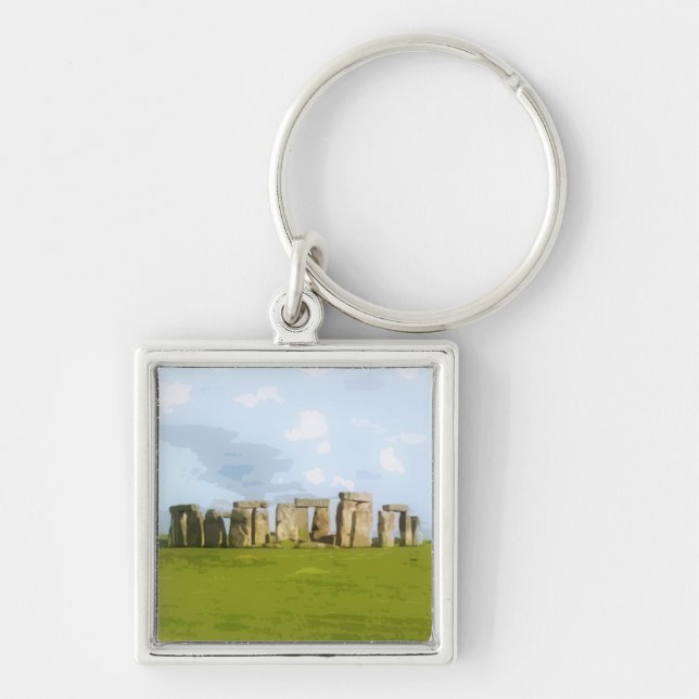 Stonehenge Stone Circle Monument Key Ring (Front)