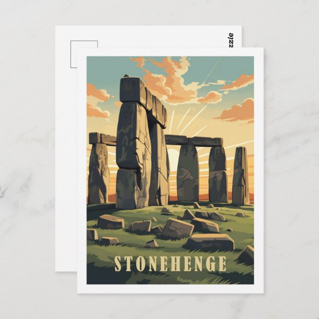 Stonehenge United Kingdom Famous Travel Place Postcard (Front/Back)