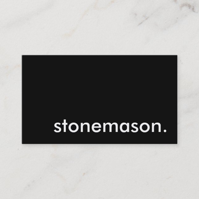 stonemason. business card (Front)