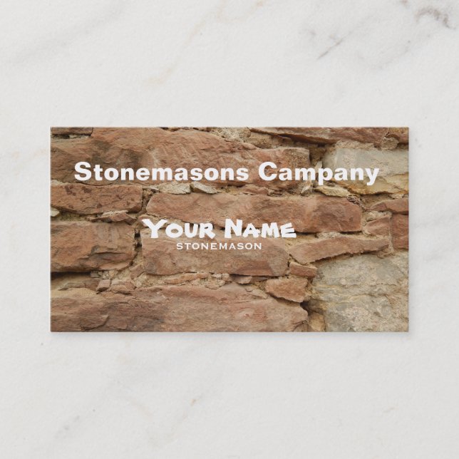stonemason business card (Front)