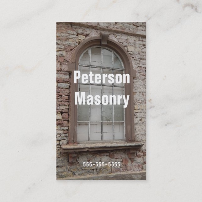 Stonemason masonry business card (Front)