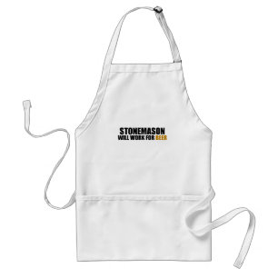 Stonemason-Will Work for Beer Standard Apron