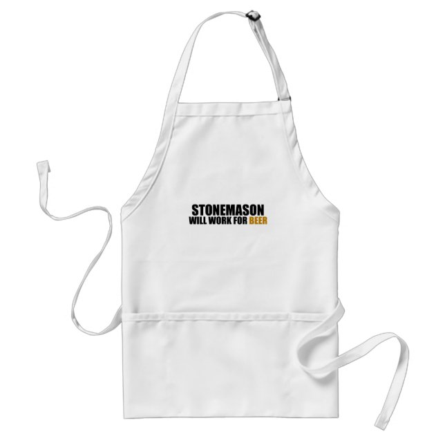 Stonemason-Will Work for Beer Standard Apron (Front)