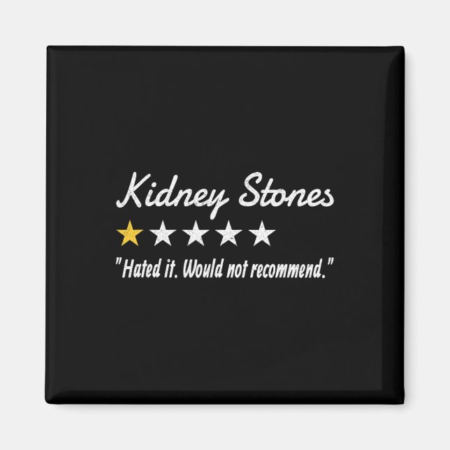 Stones 1-star Review Kidney Stones Kidney Disease  Magnet (Front)
