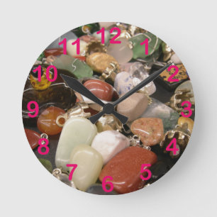 Stones and bangles round clock